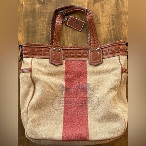 RARE COACH LIMITED ED BLEECKER
BLANKET WOOL LG XL TOTE BAG
PURSE SATCHEL 11479